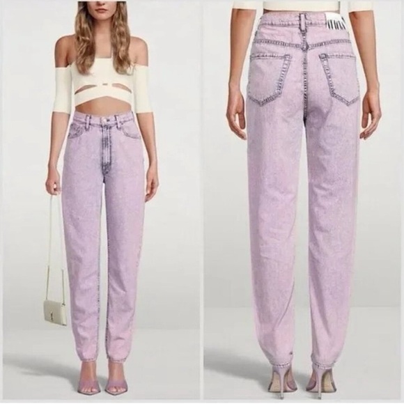 MOTHER Women's Straight Leg Jeans in Light Purple - Picture 1 of 14